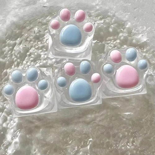 Transparent Cat Paw Keycaps