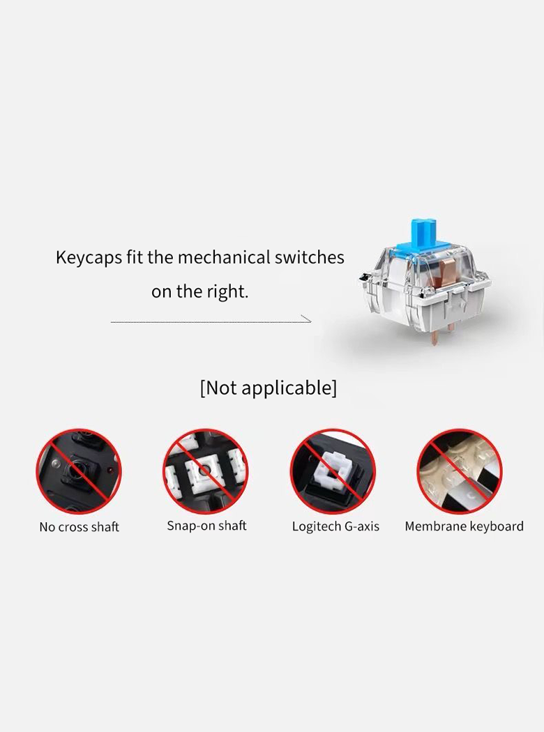 Mini Cat Keycap – Transparent, Durable