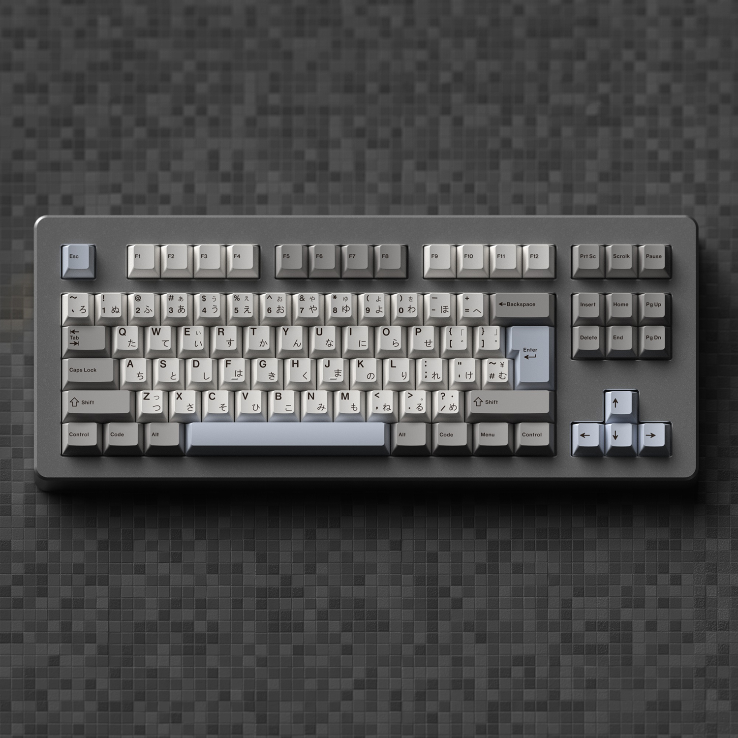 Light Gray and White "Piano Melody" Keycap Set