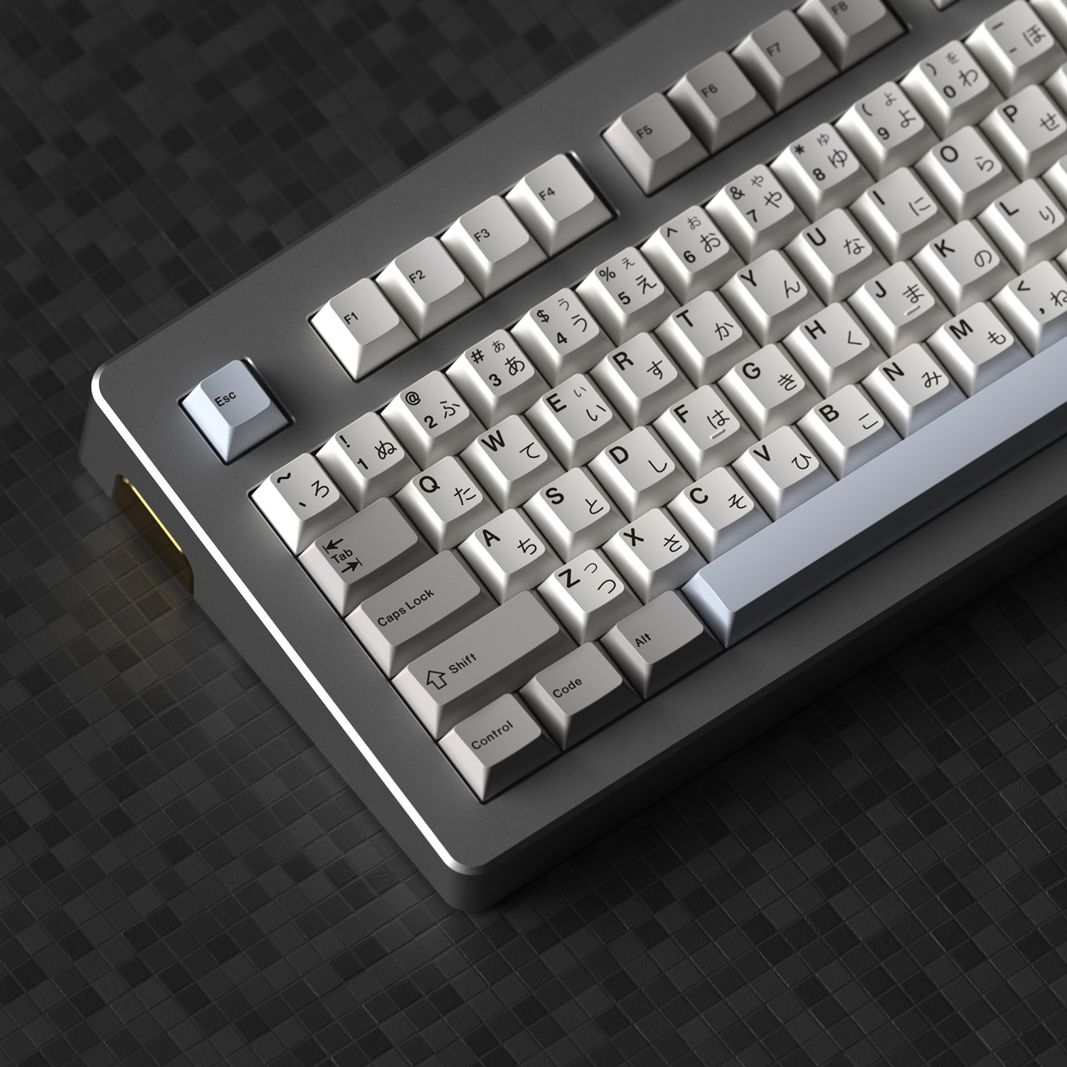 Light Gray and White "Piano Melody" Keycap Set